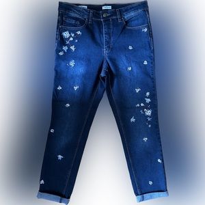 TRIBAL JEANS embroidered Ankle Jegging US 10